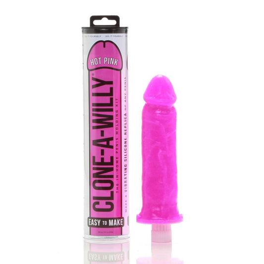 Clone a willy kit. SKU Code: CWP. The Hot Pink version of the in home penis moulding kit. Make a vibrating silicone replica of any penis.