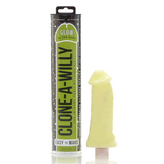 Clone a willy kit. SKU Code: CWGD. The glow in the dark version of the in home penis moulding kit. Make a vibrating silicone replica of any penis.