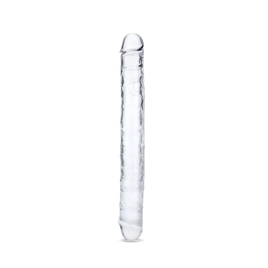 15 Inch Clear Jelly Double Ended Ultra Cock Dildo